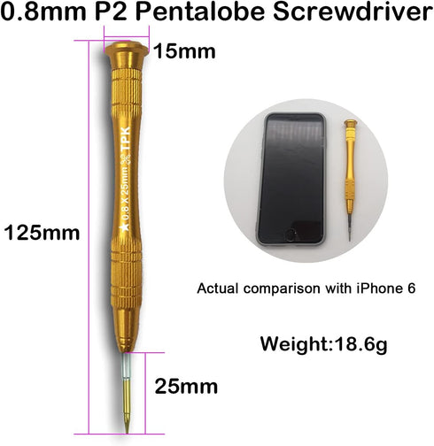 Precision 0.8 mm 5-Point Pentalobe Screwdriver,New 5 Point Star Pentalobe Screwdriver for iPhone 5S iPhone 6 / 6S / 6 s Plus / 5C / 5/4 / 4G / 4S ...