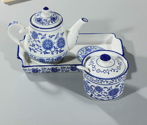 123Arts Ceramic Sugar Bowl Flower Relief Seasoning Jar Spice Jar with Lid and Spoon...