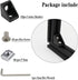 20pcs Black 2020 Series 1720 Aluminum Profile Corner Bracket with 40pcs M5 T Nuts +40pcs M5 Screws + 1pcs Wrench for Slot 6mm 20S Aluminum Rail Ac...