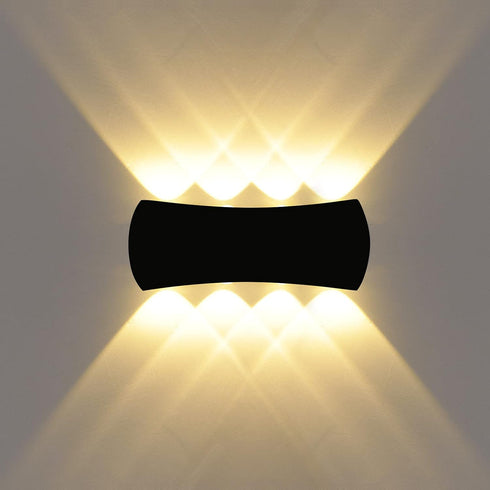 Kawell 8W Modern Wall Sconces LED Wall Light Up Down Indoor Outdoor Aluminum Wall Lamp LED Waterproof IP65 for Bedroom Living Room Bathroom Stairs...