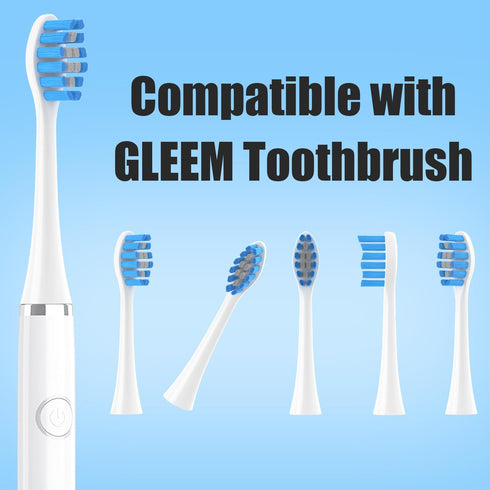 SAREAL Soft Replacement Toothbrush Heads for Gleem Electric Toothbrush, 10 Pack Toothbrush Heads Compatible with Gleem...