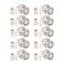10 Pack 50 Ohm BNC Male Crimp Connector,BNC/Q9 Connector for RG58/RG142/RG400/LMR195/KSR195/3D-FB Cable...