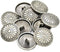 10Pcs 23mm Flower Metal Silver Shank Sewing Buttons DIY Sewing Jacket Coat...
