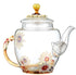 Teabloom Teapot Glass Blooming Tea Teapot for Women Blue Rose Floral Glass Teabloom Teapot with Gold for Mom Friend Christmas Birthday Anniversary...