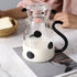 1 Set Glass Carafe Pitcher with Glass Mug Cute Cow Glass Tea Pitcher Kettle Milk Jug Night Water Carafe for Midnight Drink Home Office Hotel 550ml...