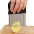 Crinkle Cutter, Wavy Chopper Knife, Upgraded Stainless Steel Crinkle Blade, Safe Kitchen Tools with a shell Wavy Slicer for Fruit, Vegetable, Sala...