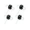 2 Rings Electric Fence Screw-in Gate Handle Anchor,Wood Post Screw-in Insulator, Black (4)...