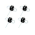 2 Rings Electric Fence Screw-in Gate Handle Anchor,Wood Post Screw-in Insulator, Black (4)...