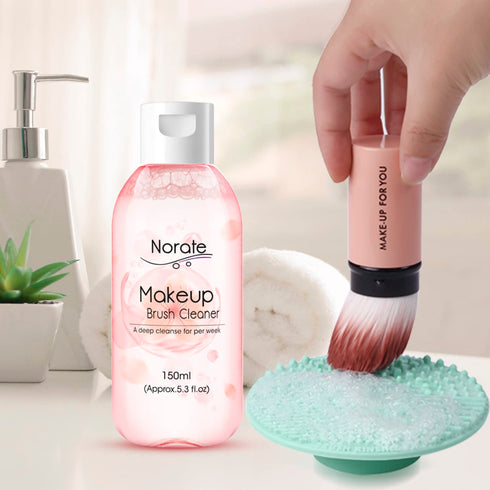 Norate Makeup Brush Cleaner, Make Up Brush Cleansers Solution, Makeup Cleaner for Makeup Brushes, Beauty Sponge, Powder Puff, Deep Clean Brush Sha...