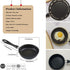 Mini Egg Frying Pan 4.7-Inch 3Pcs, Non-stick One Egg Frying Pan with Bakelite Handle, Cast-Iron Pot Designed for Eggs and Pancakes, All Stoves are...