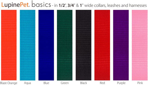 Lupine Basics 1/2" Blaze Orange 15-foot Extra-Long Training Leash for Small Dogs...