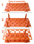 Test Tube Rack, Centrifuge Tube Holder (2 Pack - Blue and Orange) for 10ml, 15ml, 50ml, Detachable Plastic Stand, 28 Well...