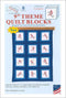 Jack Dempsey Needle Art Cardinals Quilt Blocks, 48" x 37", White...