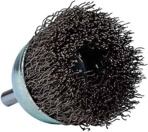 Forney 60004 Cup Brush, Coarse Crimped Wire with 1/4-Inch Shank, 1-1/2-Inch...