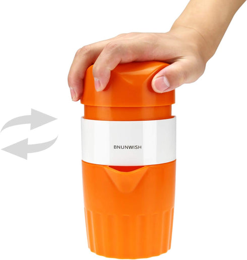 Hand Juicer Citrus Orange Squeezer Manual Lid Rotation Press Reamer for Lemon Lime Grapefruit with Strainer and Container, 2 Cups...