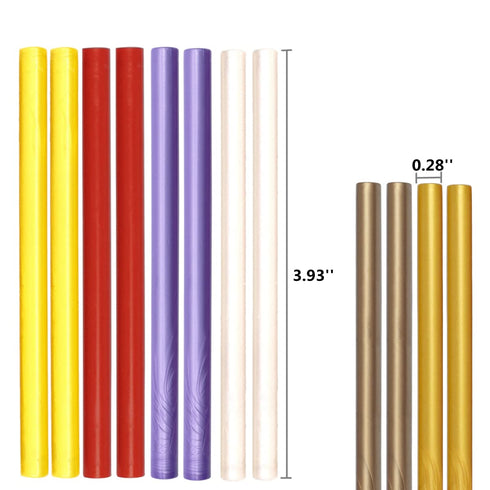 40 Pieces Glue Gun Sealing Wax Sticks for Wax Seal Sticks, Pearl Pink Mini Glue Gun Sealing Wax Stick for Sealing Wax Stamp, Wedding Invitations, ...