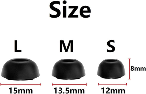 Foam Tips Compatible with AirPods Pro, Memory Foam Ear Tips, Fit in Case,with Built-in Dust-Guard Net,Noise Cancelling,Comfortable, 3 Pairs Black ...