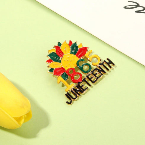 African Brooches for Women Juneteenth Africa Map Queen Brooch Pins 1865 Sunflower Black History Month Brooches Juneteenth African Jewelry Accessor...