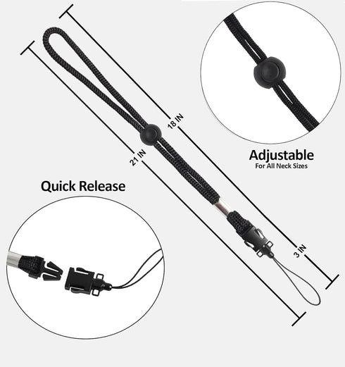 Digital Nc Camera & Cell Phone Neck Strap (Lanyard Style) Adjustable with Quick-Release (Applicable on many devices)...