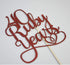 40 Ruby Years Cake Topper for 40th Anniversary Wedding Party Decorations Red Glitter...