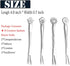 8Pcs 4.9 Inch Flower Stainless Steel Friut Forks Small Pickle Forks Dessert Cake Forks Salad Bistro Cocktail Fork Two Prong Dinner Appetizer Fork ...