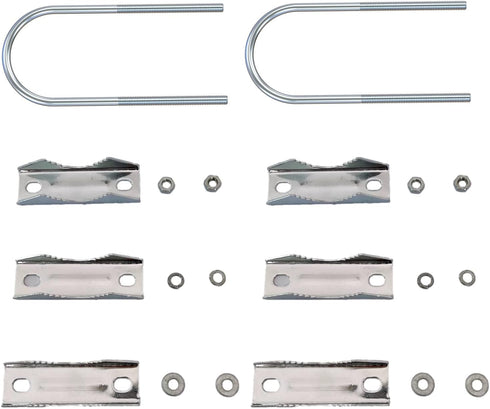 Double Antenna Mount Clamp U-Bolt Mounting Hardware Antenna Mast Clamp V Jaw Bracket Accessories Anti-Rust Finished for TV CB Ham Outside Home Ant...