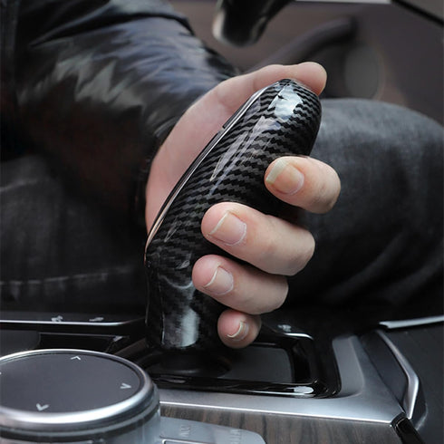 New Sport Interior Gear Shift Knob Overlay Trim for BMW 5 6 7 Series GT X3 X4 G30 G31 G32 G11 G12 GT (Carbon Fiber Style)...