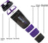 Shaker Bottle - Protein Shaker Cup with Storage Compartments - Leak-proof Workout Shake Bottles with Mixer for Smooth Mixing-500ML/16oz (PURPLE & ...