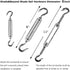 Shade&Beyond Shade Sail Hardware Kit for Triangle Heavy Duty Sun Shade Sails Installation 8 Inches for Deck Garden Lawn Patio...