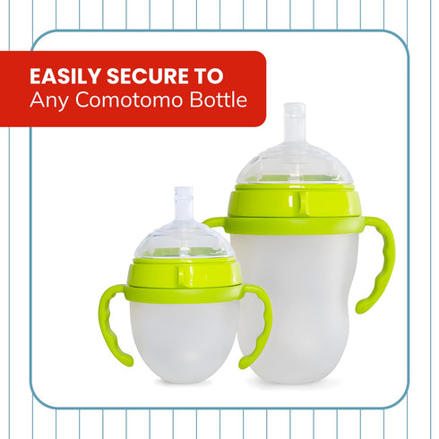 Straw Transition Cup Kit for Comotomo Baby Bottles | Conversion Kit Fits 5 Ounce and 8 Ounce Bottles | Soft, Silicone Straw Top Bottle Nipple & We...