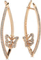 Butterfly Earrings for Women Cubic Zirconia Earrings Rose Gold Hoop Earrings Dangling Earrings Jewelry...