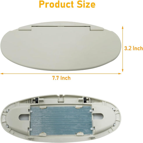 Compatible with 2007-2014 Mini Cooper Sun Visor Vanity Mirror Cover,Front Visor Illuminated Mirror Cover Replacement R55/56/60 for Left/Right,1PCS...