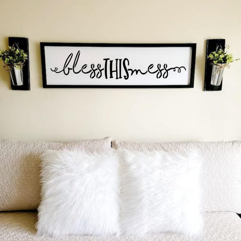 Word Stencils for Painting On Wood Sign Canvas Fabric, Reusable Welcome Farmhouse Burning Inspirational Art Craft Paint Stencil for Shirt Family F...
