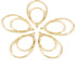 PandaHall 10pcs Light Gold Open Back Bezel Charms Epoxy Resin Pressed Flower Blank Teardrop Frame Hollow Pendants for UV Resin Jewelry Making Chok...