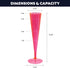 Party Essentials 20 Count Hard Plastic Twopiece 5 oz Champagne Flutes, Neon Pink...