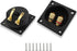 2-Way Speaker Box Terminal Cup, 2.2 Inch Square Stereo Screw Cup Connectors, Home Stereo Screw Cup Connectors, Pack of 2...