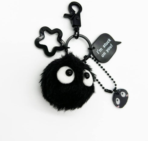 YJacuing Dust Bunny Soot Sprite Plush Keychain (Style A)...