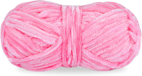 100g Chenille Yarn, Blanket Yarn for Knitting, Soft Chenille Yarn, Crochet Yarn for DIY Craft, Making Sweater, Hat, Blankets (Pink)......