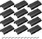 12Pcs 80mm/3.15" Mount Finger Edge Pull, Furniture Drawer Handles, Aluminum Concealed Handle for Home Kitchen Door Drawer Cabinet with Screws (Bla...