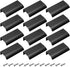 12Pcs 80mm/3.15" Mount Finger Edge Pull, Furniture Drawer Handles, Aluminum Concealed Handle for Home Kitchen Door Drawer Cabinet with Screws (Bla...
