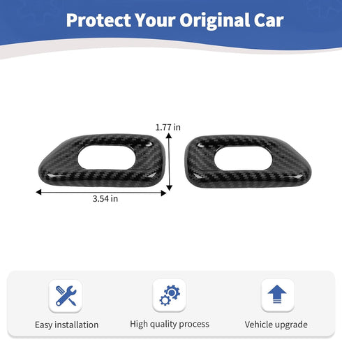 RT-TCZ for Jeep JK Door Lock Switch Cover Trim Carbon Fiber for Jeep Wrangler JK JKU 2011-2017 Black ABS Carbon Fiber Interior Accessories 2pcs...