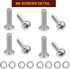 M4 10mm TV/Monitor Wall Mount Screws for 75x75mm and 100x100mm Brackets Metric Screws & Washers for Mounting Any TV/Monitor VESA Compatible...