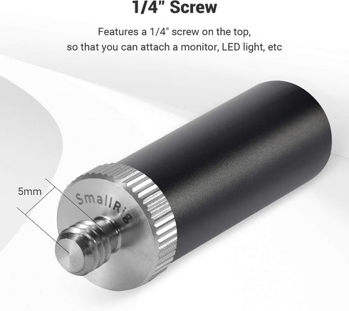 SMALLRIG Standard 15mm Micro Rod 1.5 Inches Long with 1/4" Male Female Thread for Clamp Mount - 915...