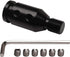 Black Car Shift Knob Adapter 12x1.25, Gear Shift Adapter 14mm, Aluminum Alloy Shifter Knob Adapter for Non-Threaded Manual Shifters M12x1.25 with ...