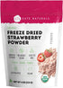 Kate Naturals Freeze Dried Strawberry Powder for Baking, Camping & Drinks. Natural Strawberry Flavoring for Cakes, Icing & Smoothies (4 oz, Organi...