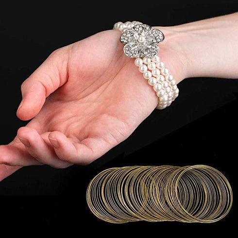 300Loops Memory Beading Wire for Jewelry Making,DIY Jewelry Wire Craft Memory Wires Cuff for Jewelry Making DIY Bracelet Necklace Crafts Supplies ...