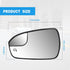 Left Driver side View Heated Mirror Glass Replacement for 2013 2014 2015 2016 2017 2018 2019 2020 Ford Fusion Mirror Glass With Rear Holder Replac...