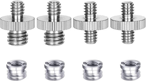 8PCS 1/4 Inch to 3/8 Inch Male Camera Screw Mount Adapter, 1/4 Inch to 1/4 Inch Male Tripod Screw Adapter, and 1/4 Inch Female Thread to 3/8 Inch ...