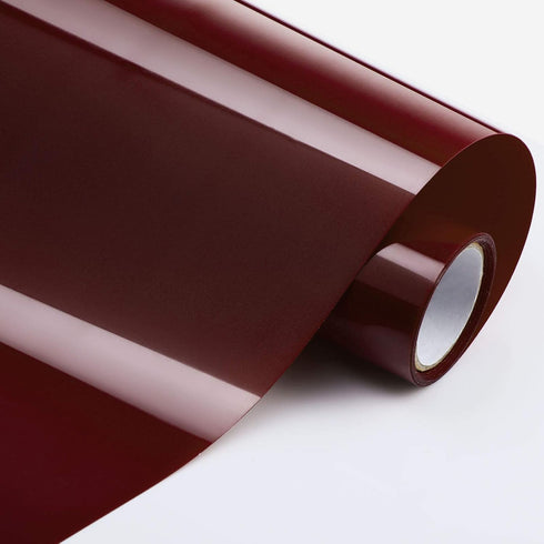 Heat Transfer Vinyl Roll Iron on HTV Transfer Vinyl for Hats, T-Shirts, Heat Press Machines(Maroon,12 Inch x 5 Feet)...