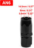 X AUTOHAUX 4pcs Black Aluminum Alloy 6AN Straight Swivel Car Fuel Oil Hose End Fitting...